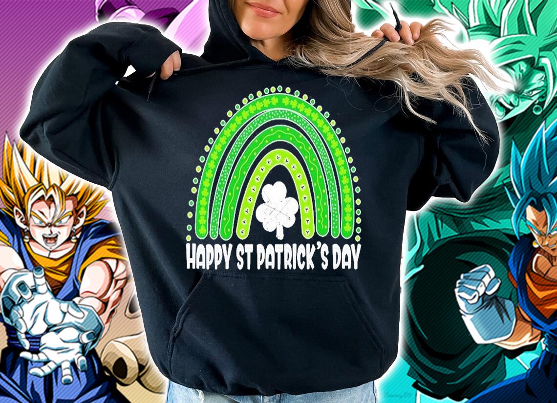 Happy St Patricks Day Rainbow Irish Shamrock Leprechaun T-Shirt hoodie