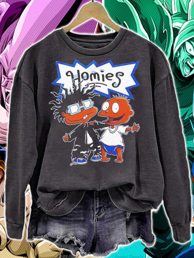 Homies Rugrats Match Jordan 5 Retro Racer Blue T-Shirt sweatshirt
