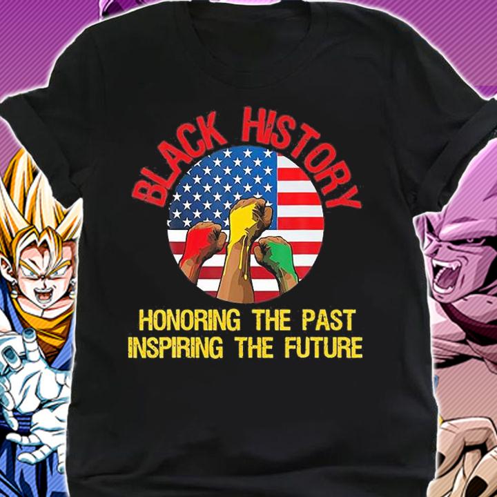 Honoring The Past Inspiring The Future Black History USA Flag T-Shirt shirt