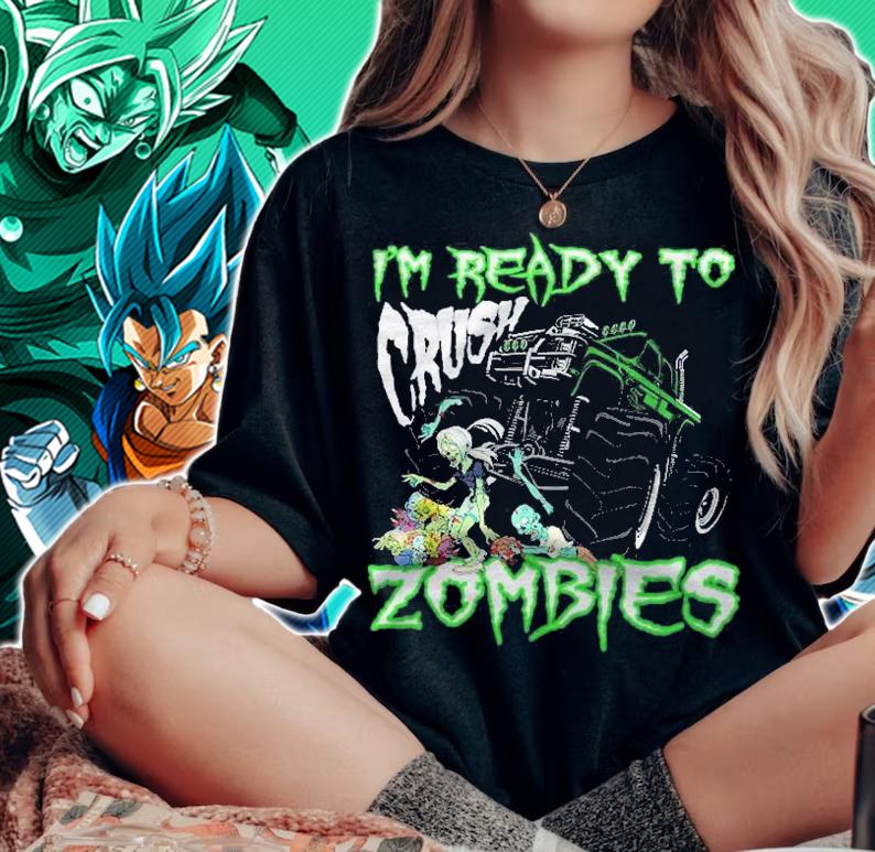 Im Ready To Crush Zombies For Kids Monster Truck Halloween shirt woman shirt