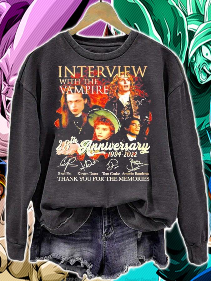 Interview With The Vampire 28th Anniversary 1994-2022 Signatures Thank You For The Memories Shirt_-1 sweatshirt
