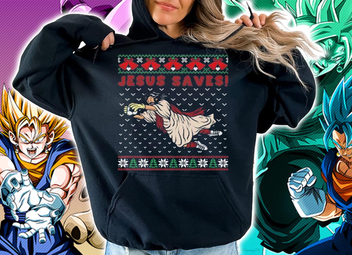 Jesus Saves Soccer Goal Keeper Ugly Christmas T-Shirt hoodie