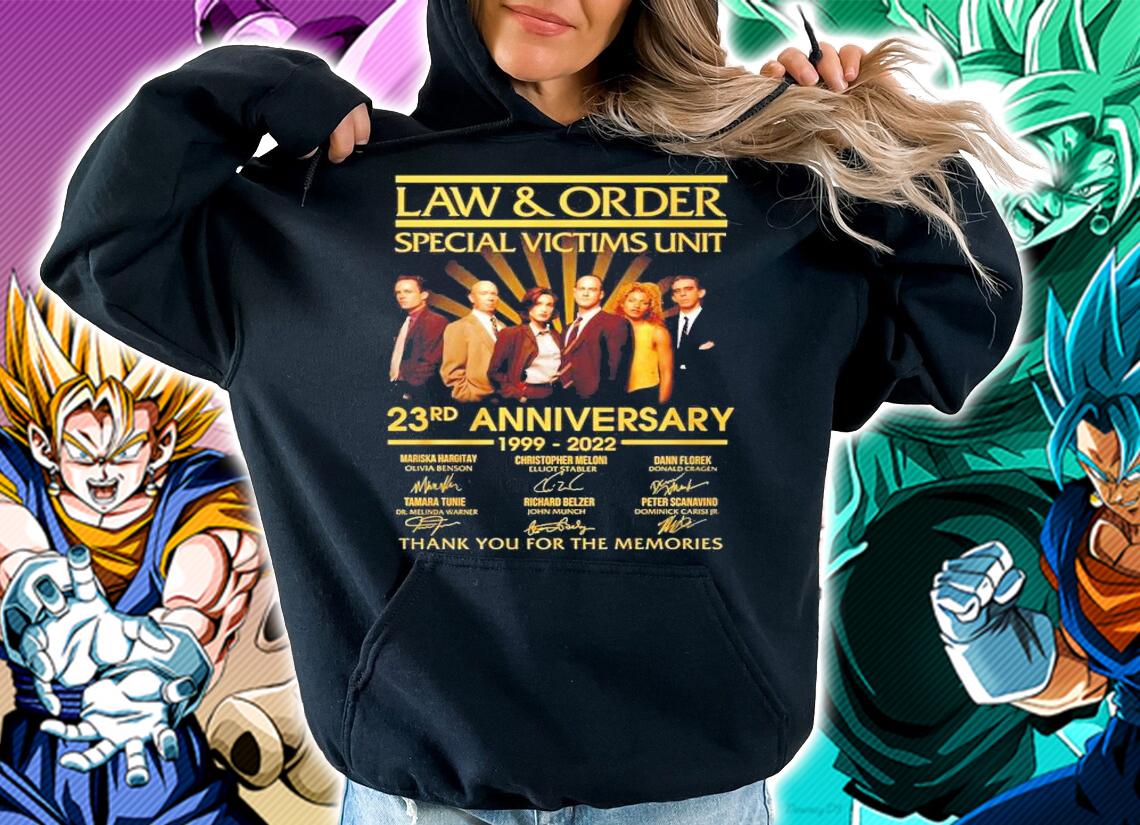 Law And Order Special Victims Unit 23rd Anniversary 1999-2022 Signatures Thank You For The Memories Shirt hoodie
