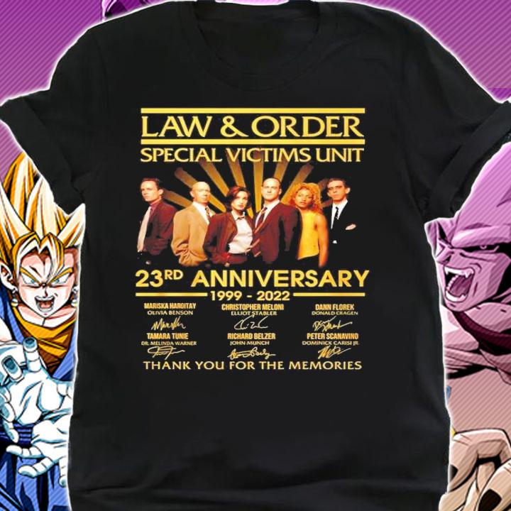 Law And Order Special Victims Unit 23rd Anniversary 1999-2022 Signatures Thank You For The Memories Shirt shirt