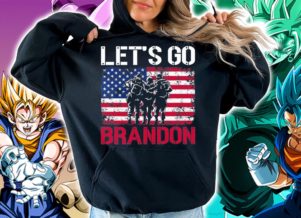 Let's Go Brandon Biden Funny FJB Impeach Biden U.S. Army Flag T-Shirt hoodie