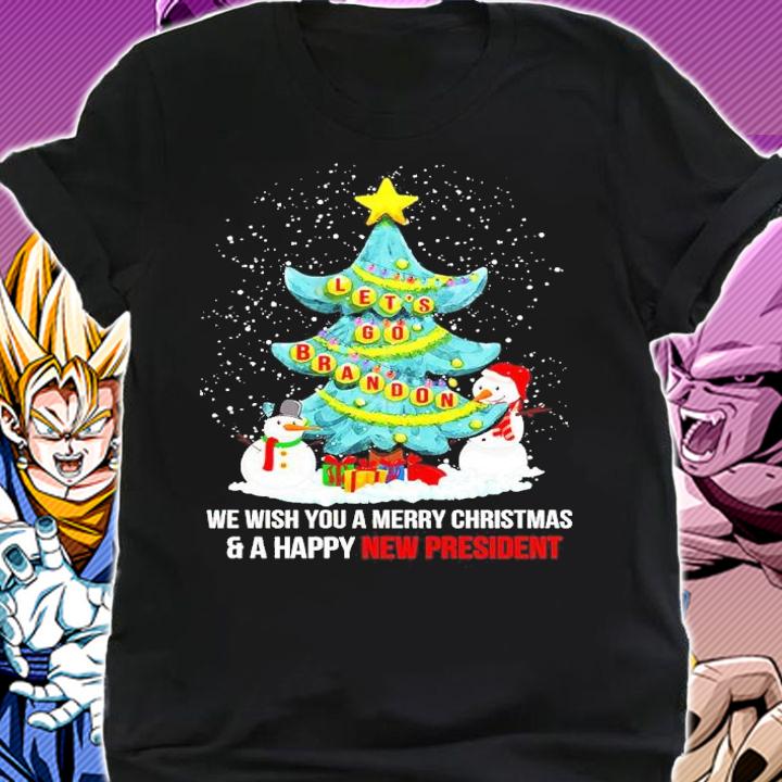 Let's Go Brandon We Wish You A Merry Christmas And A Happy New President Shirt shirt
