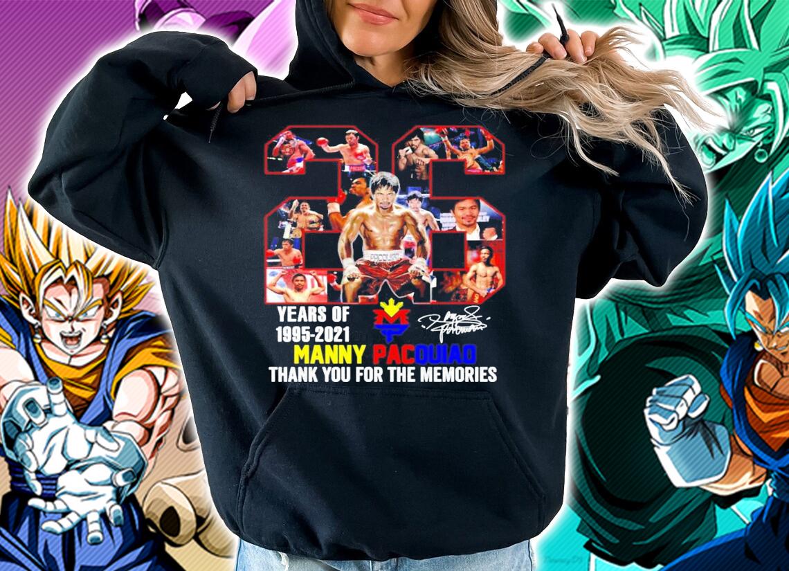 Manny Pacquiao signature 26 Years Of 1995-2021 t-shirt hoodie