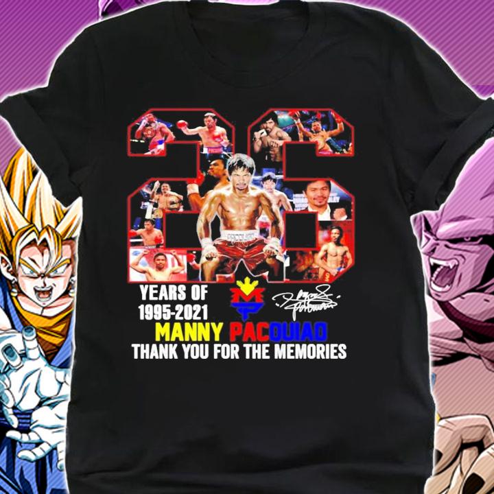 Manny Pacquiao signature 26 Years Of 1995-2021 t-shirt shirt