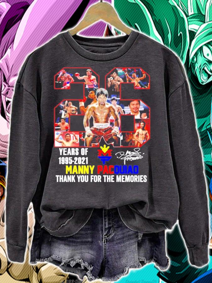 Manny Pacquiao signature 26 Years Of 1995-2021 t-shirt sweatshirt