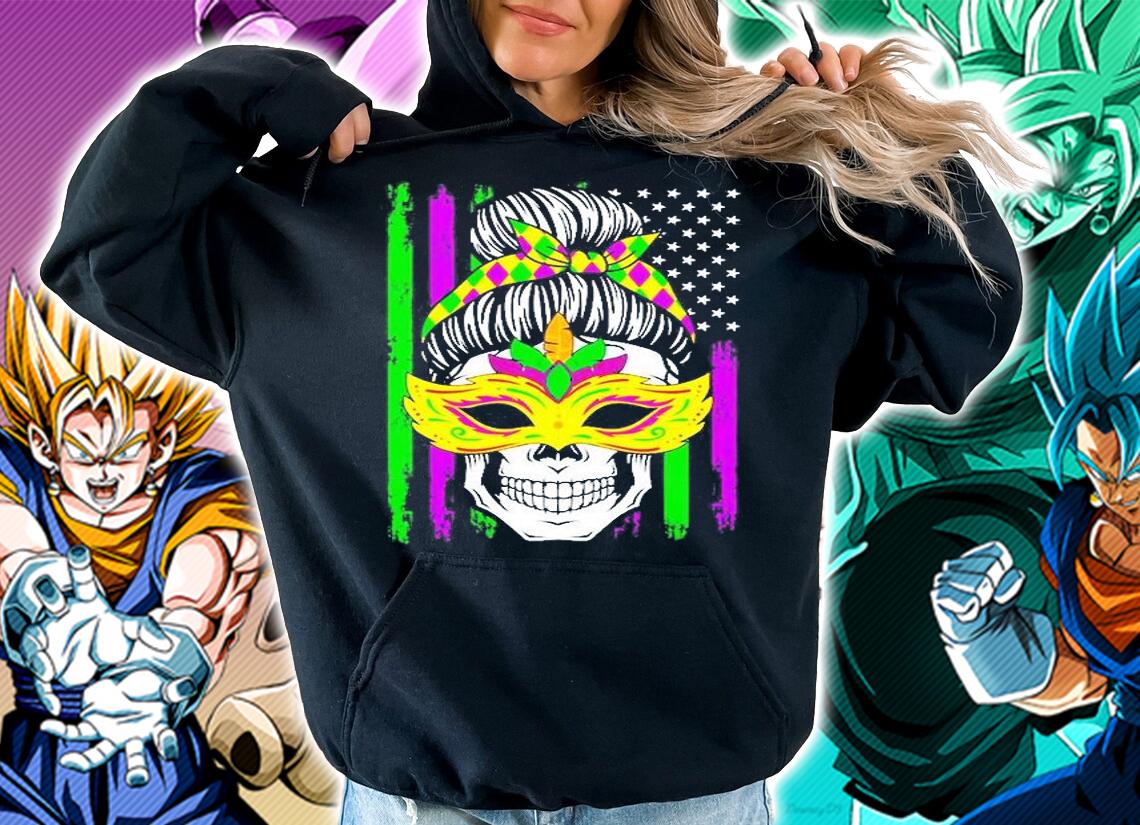 Mardi Gras Skull T-Shirt hoodie