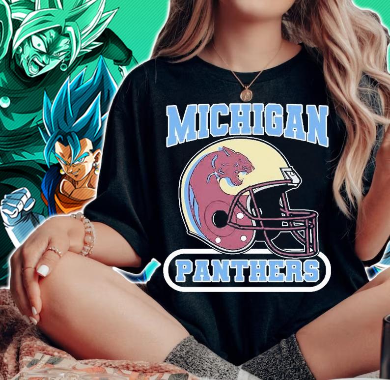Michigan Panthers Football Logo T-Shirt woman shirt