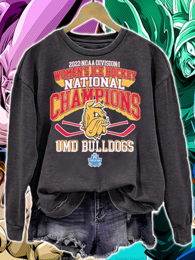 Minnesota-Duluth Bulldogs NCAA Division I Women's ICE Hockey National Champions 2022 T-Shirt sweatshirt