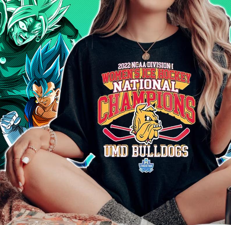 Minnesota-Duluth Bulldogs NCAA Division I Women's ICE Hockey National Champions 2022 T-Shirt woman shirt