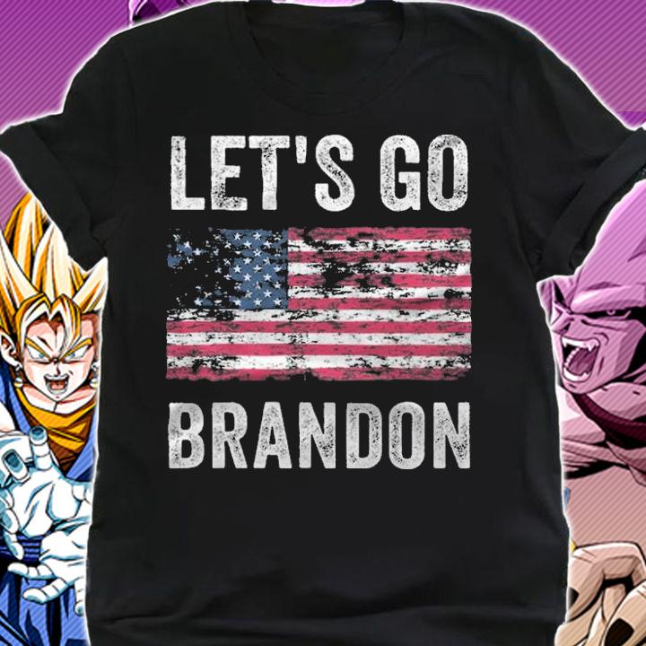 New Design let's Go Brandon Vintage USA Flag Anti Joe Biden Impeach Biden T-Shirt shirt