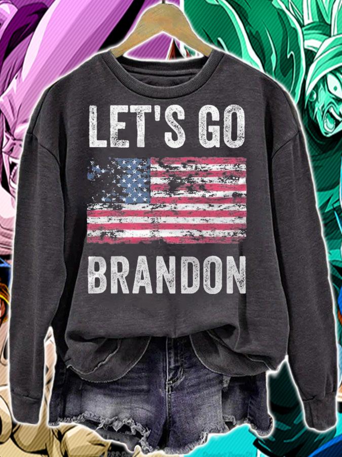 New Design let's Go Brandon Vintage USA Flag Anti Joe Biden Impeach Biden T-Shirt sweatshirt