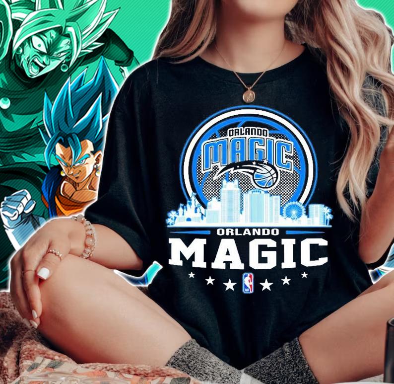 Orlando Magic NBA City Skyline T-Shirt woman shirt
