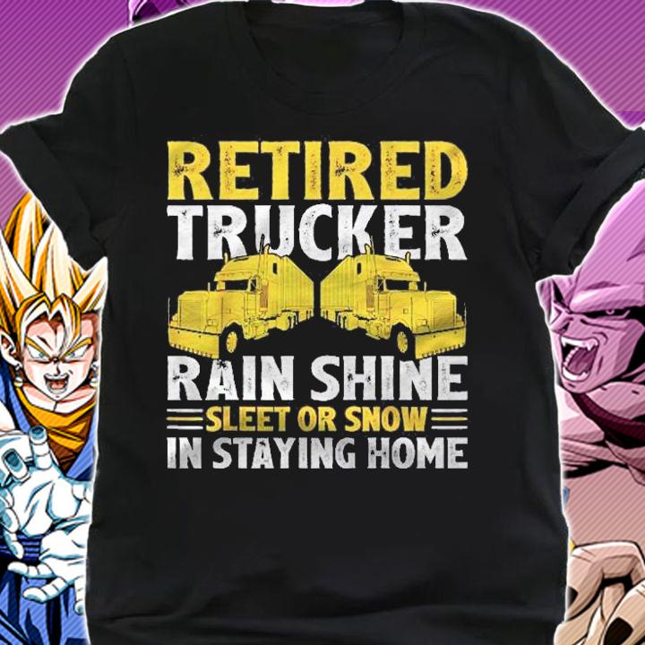 Retired Trucker Funny Retirement Truck Driver Shirt shirt