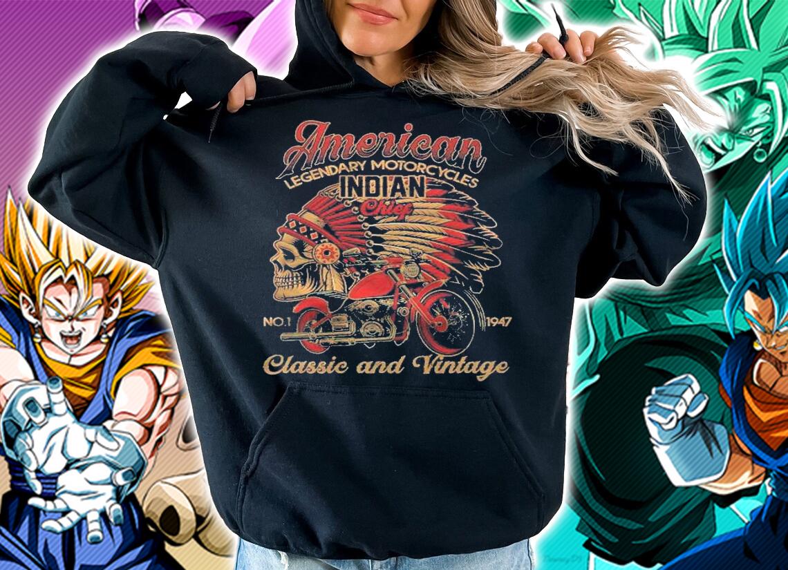 Retro Vintage American Motorcycle Indian For Old Biker Funny Premium Shirt hoodie