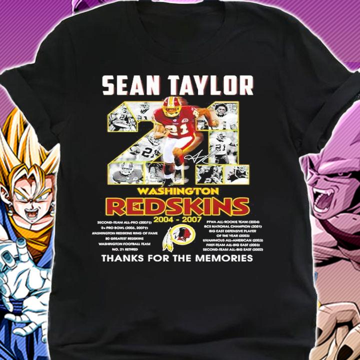 Sean Taylor Washington Redskins 2004-2007 Signatures Thank You For The Memories T-shirt shirt