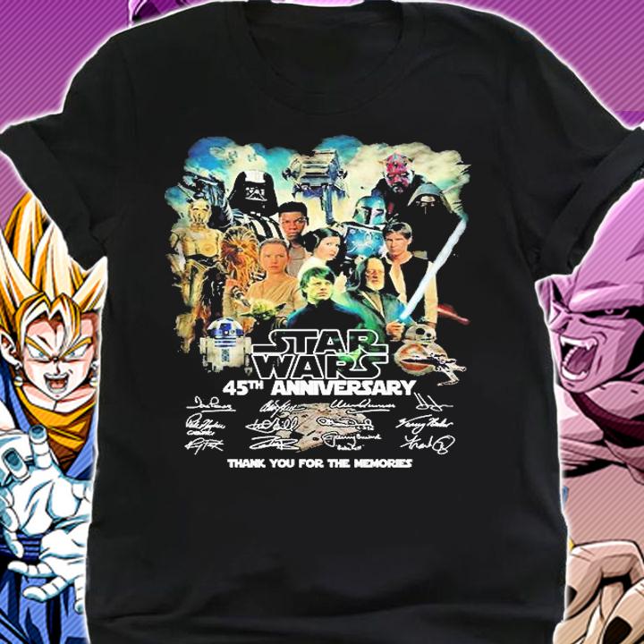 Star Wars 45th Anniversary Signature Thank You For The Memories T-Shirt shirt