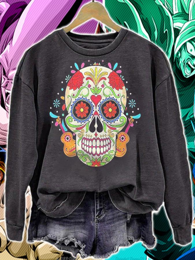 Sugar Skull Day Of The Dead Cool Bone Head Skulls Gift Idea Shirt sweatshirt