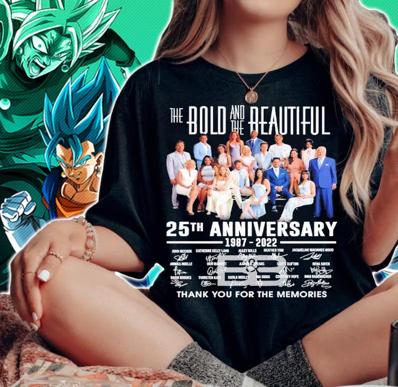 The Bold And The Beautiful 25th Anniversary 1987-2022 Signatures Thank You For The Memories Shirt woman shirt