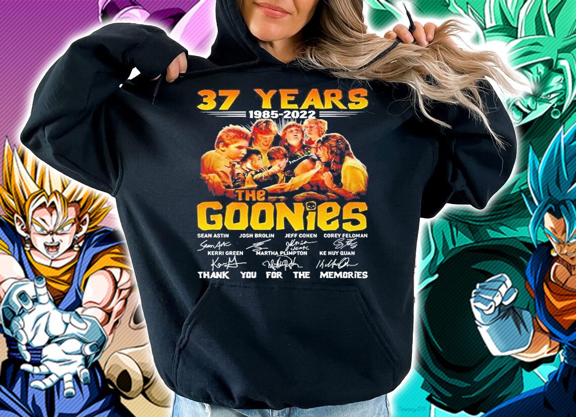 The Goonies 37 Years 1985 2022 Thank You For The Memories Signature T-Shirt hoodie