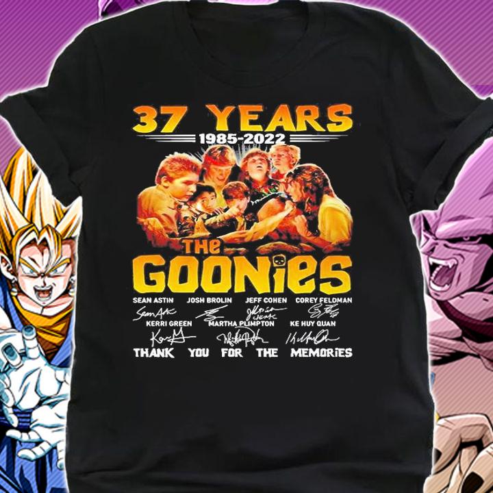 The Goonies 37 Years 1985 2022 Thank You For The Memories Signature T-Shirt shirt