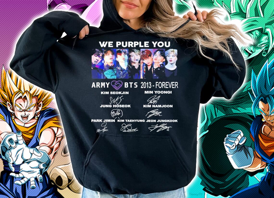 We Purple You Army BTS 2013-forever Signatures Shirt hoodie