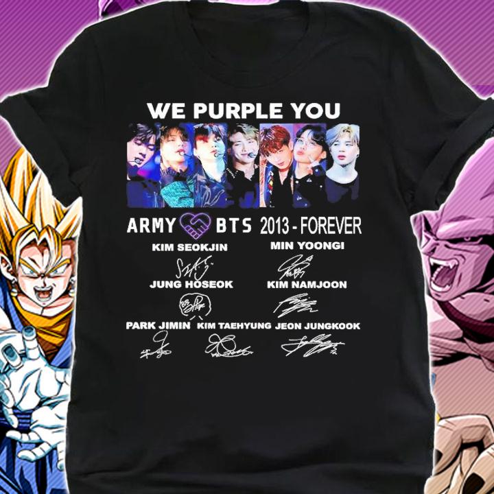 We Purple You Army BTS 2013-forever Signatures Shirt shirt