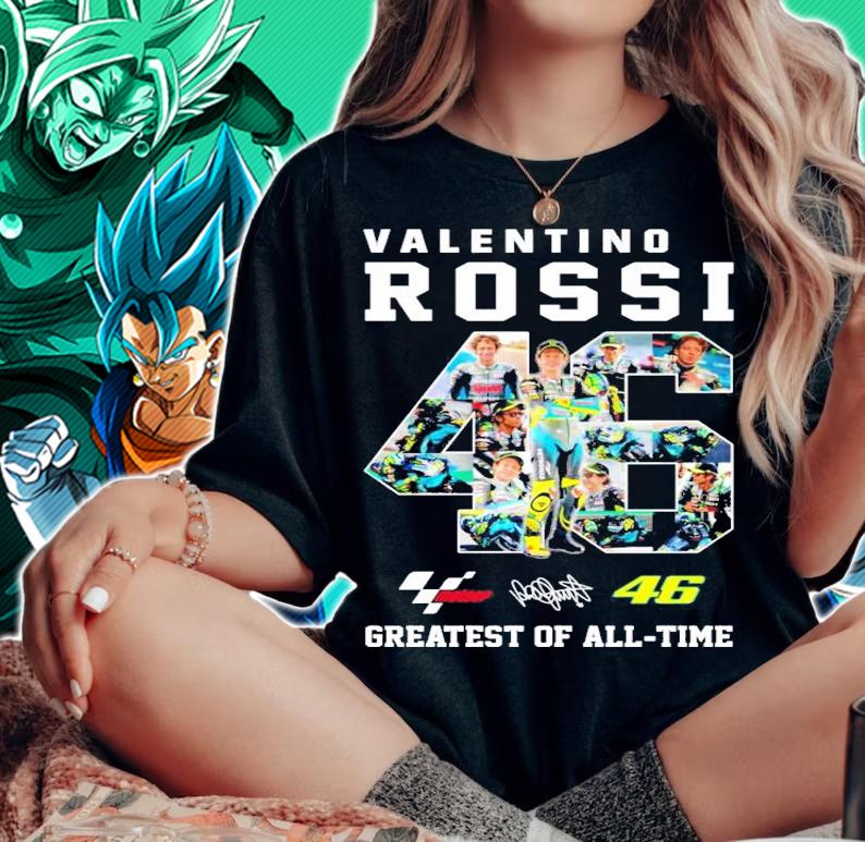 46 Valentino Rossi Greatest of all time signature t-shirt woman shirt