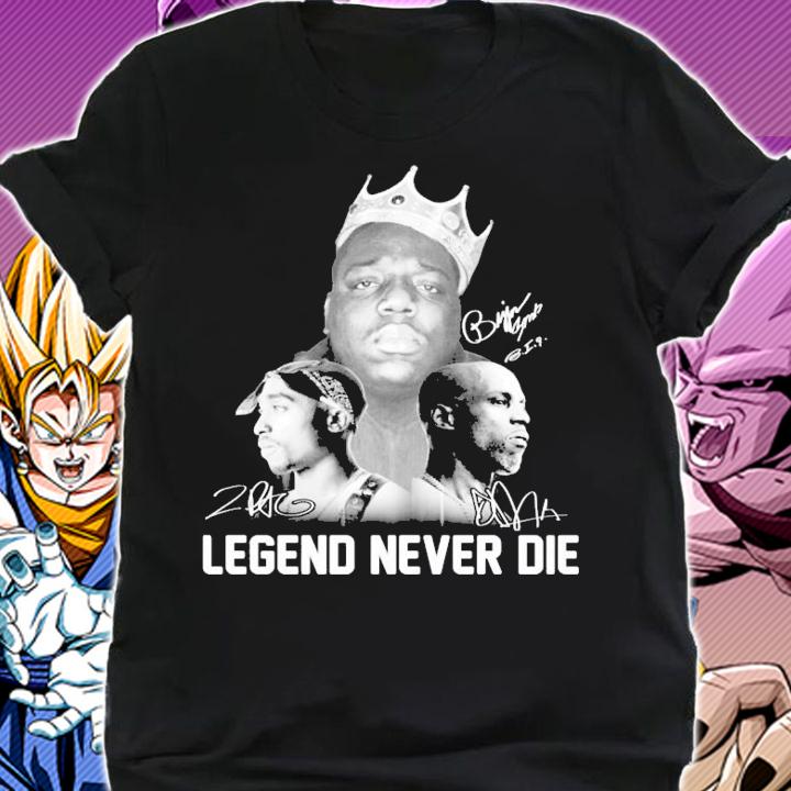 Tupac Shakur 2pac DMX Legend never die signatures shirt t-shirt shirt