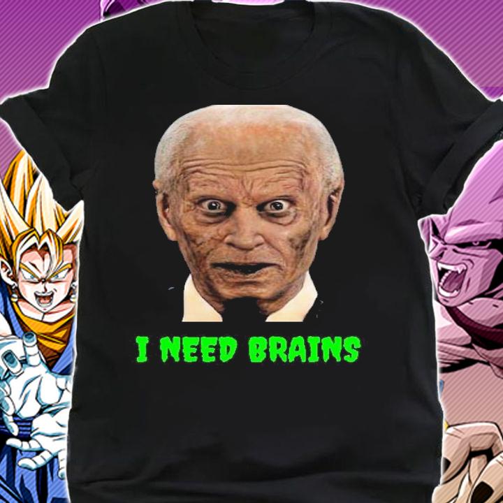 Zombie Joe Biden I need brains Halloween t-shirt shirt