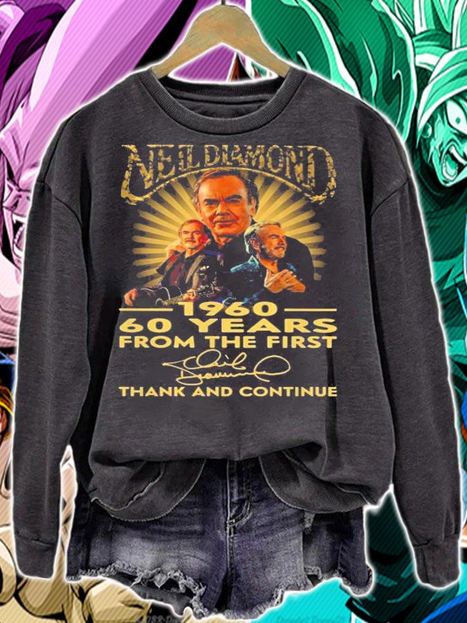 Neil Diamond 1960 60 Years From The First Signature Thank And Continue t-shirt sweatshirt