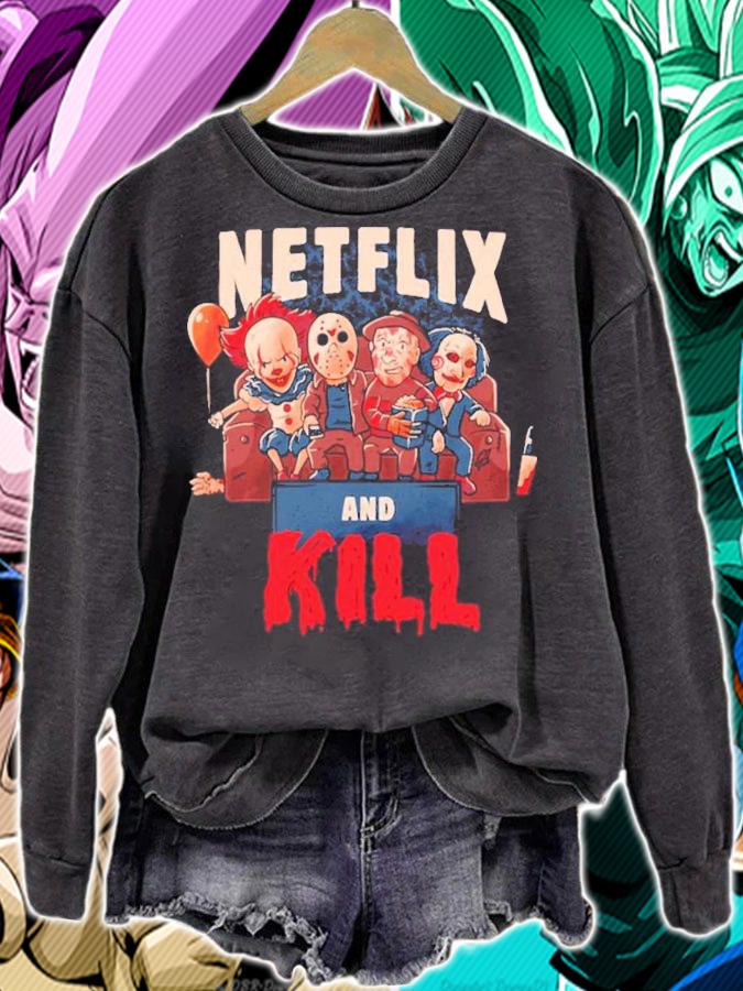 Netflix and Kill Horror Characters shirt sweatshirt