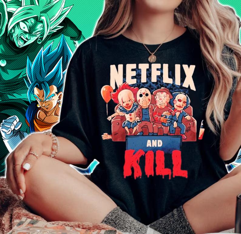 Netflix and Kill Horror Characters shirt woman shirt