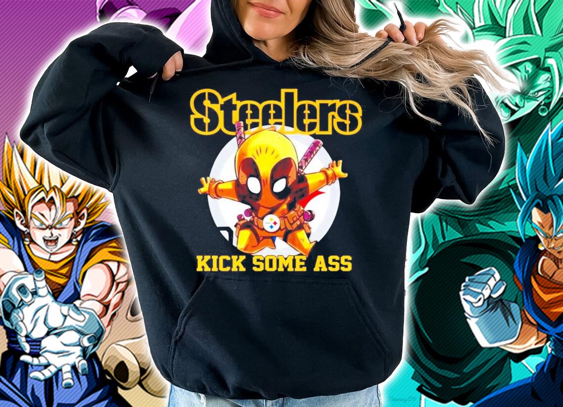 Pittsburgh Steelers Deadpool kick some ass shirt hoodie
