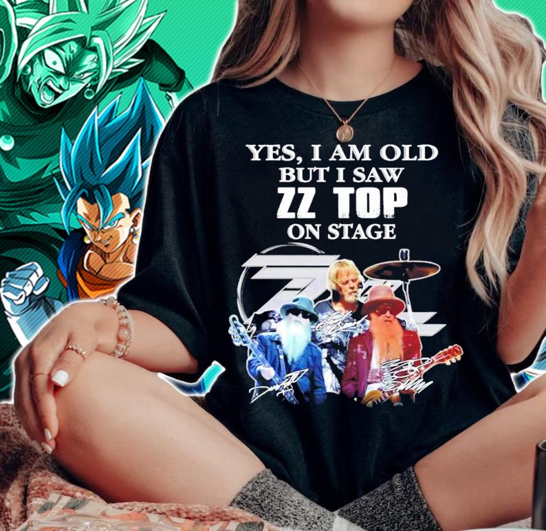 Yes I am old but I saw ZZ Top on stage signature shirt woman shirt