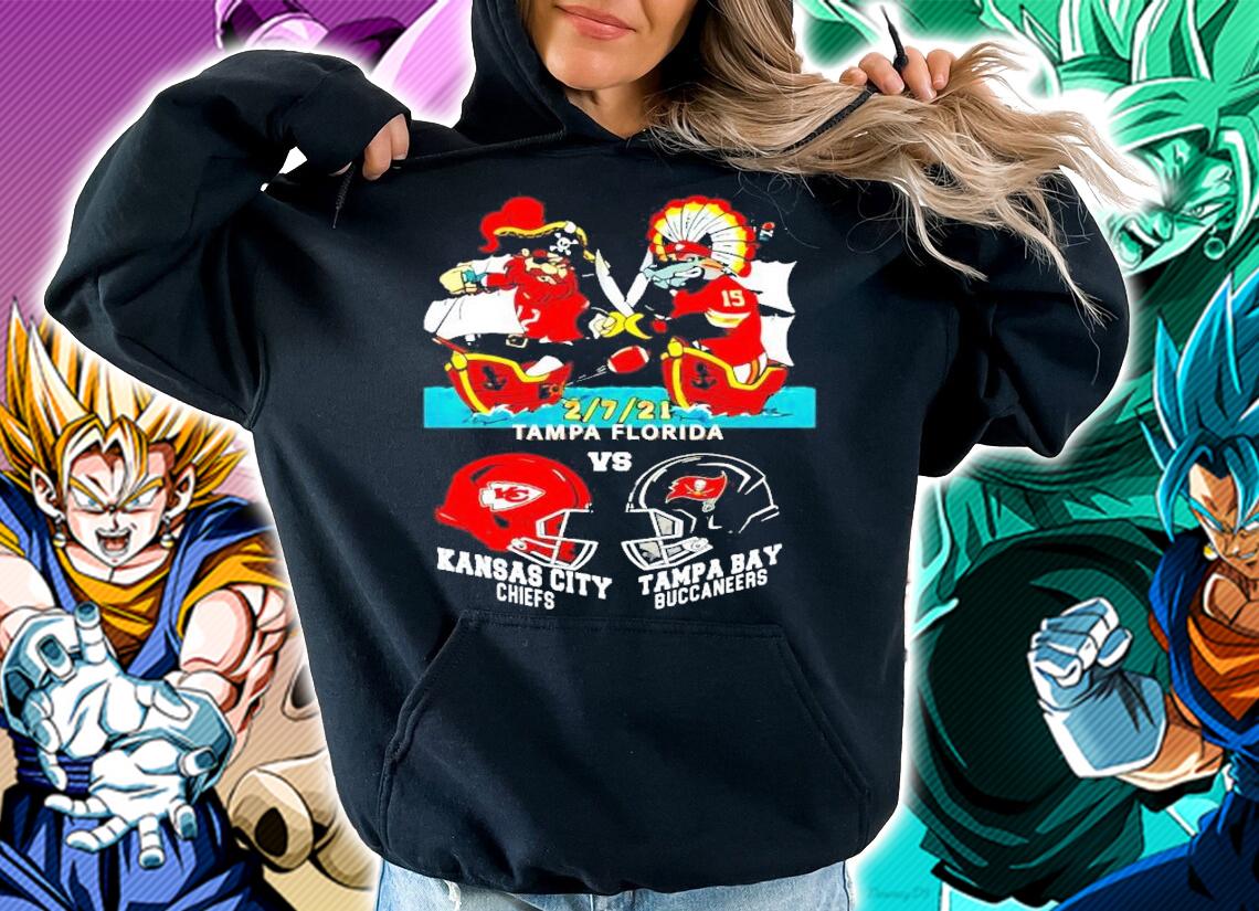 2-7-21 Tampa Florida vs Kansas City Chiefs and Tampa Bay Buccaneers shirt hoodie
