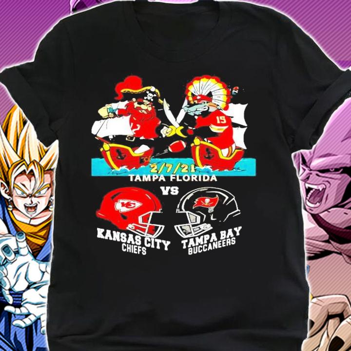 2-7-21 Tampa Florida vs Kansas City Chiefs and Tampa Bay Buccaneers shirt shirt