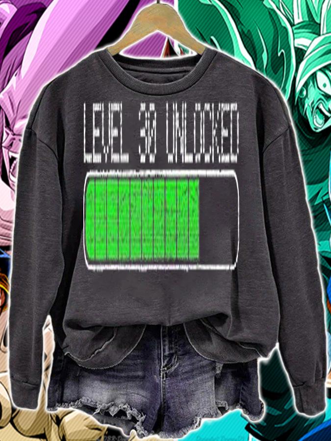 30Th Birthday Level Unlocked Loading Vintage Gamer T-Shirt sweatshirt