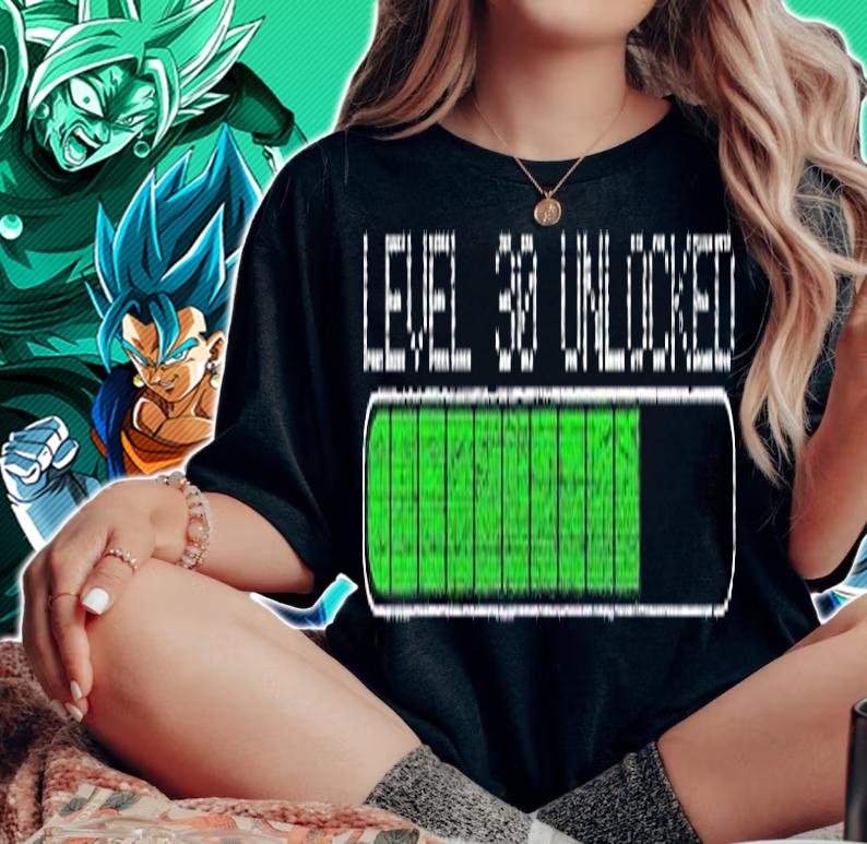 30Th Birthday Level Unlocked Loading Vintage Gamer T-Shirt woman shirt