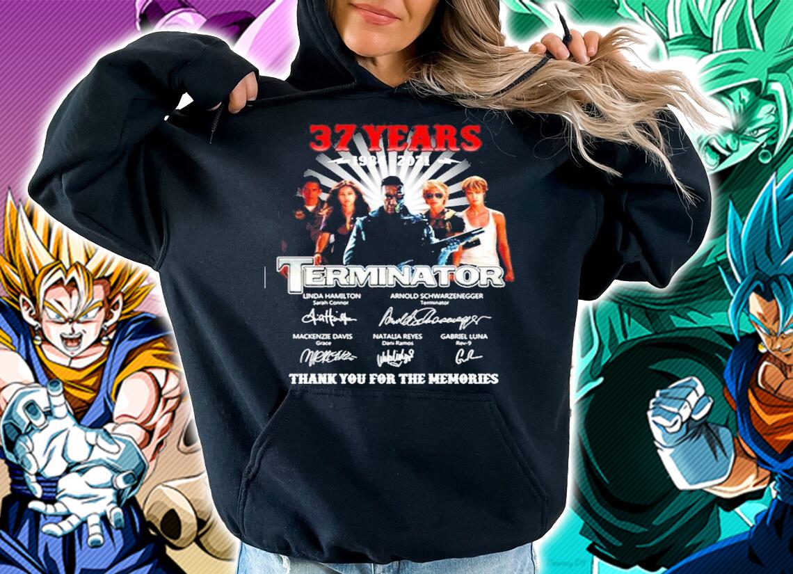 37 years 1984-2021 Terminator thank you for the memories shirt hoodie
