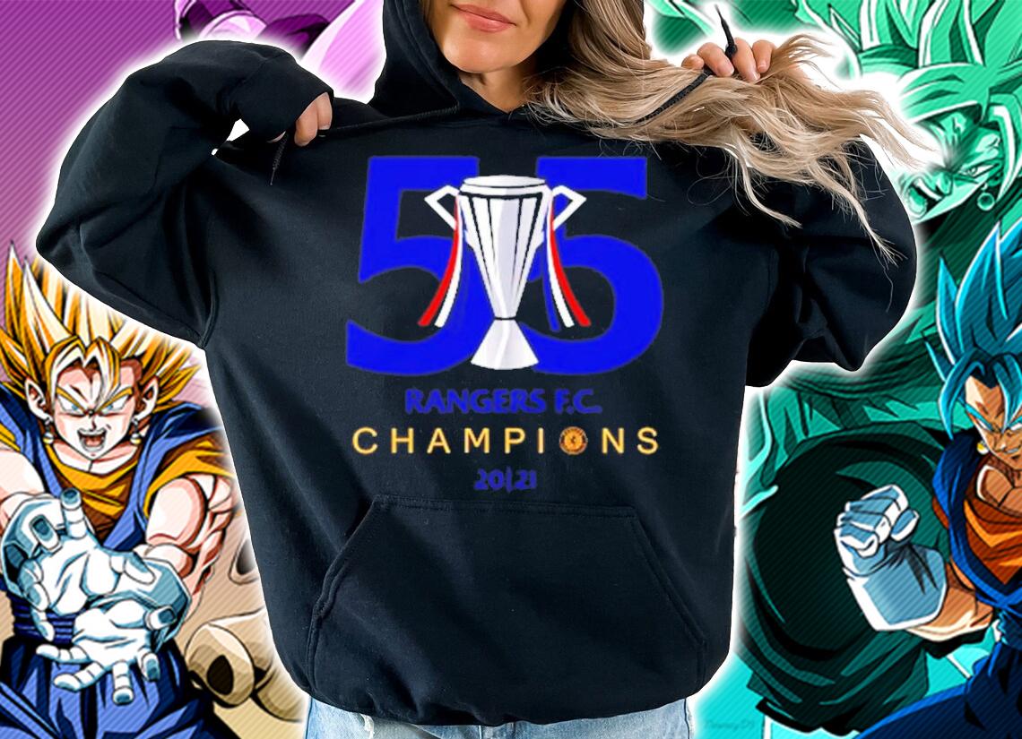 55 Rangers FC Champions 2021 shirt hoodie