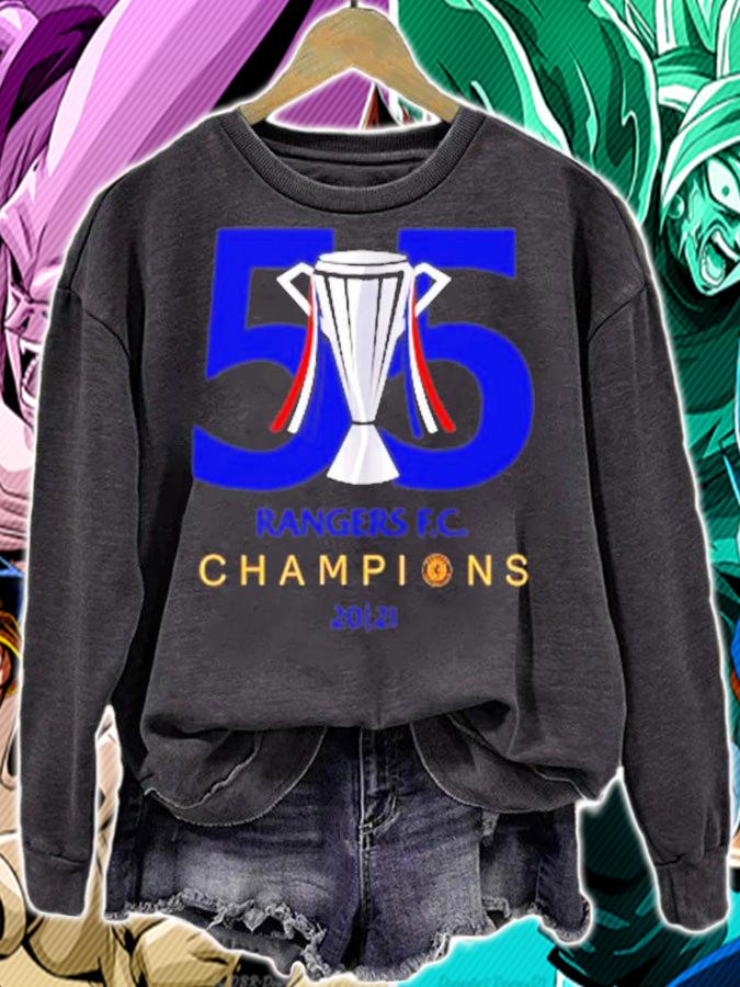 55 Rangers FC Champions 2021 shirt sweatshirt