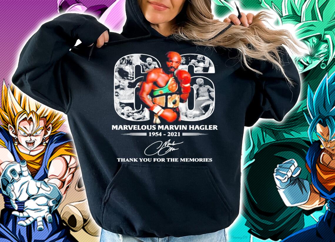 66 Marvelous Marvin Hagler 1954-2021 thank you for the memories shirt hoodie