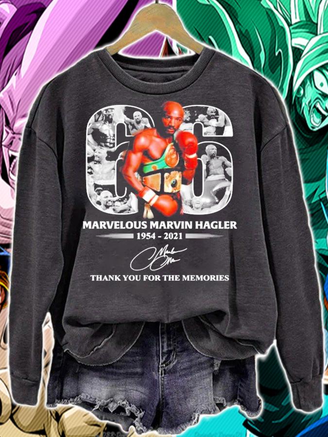 66 Marvelous Marvin Hagler 1954-2021 thank you for the memories shirt sweatshirt