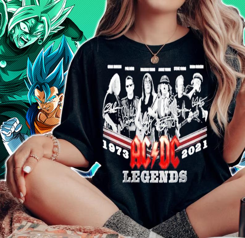 ACDC 1973-2021 Legends signatures shirt woman shirt