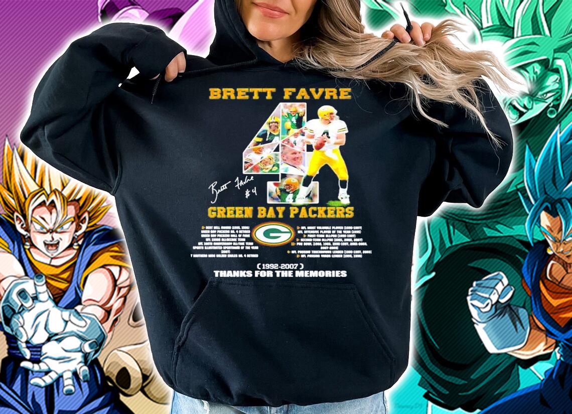Brett Favre Green Bay Packers 1992-2007 thanks for the memories shirt hoodie