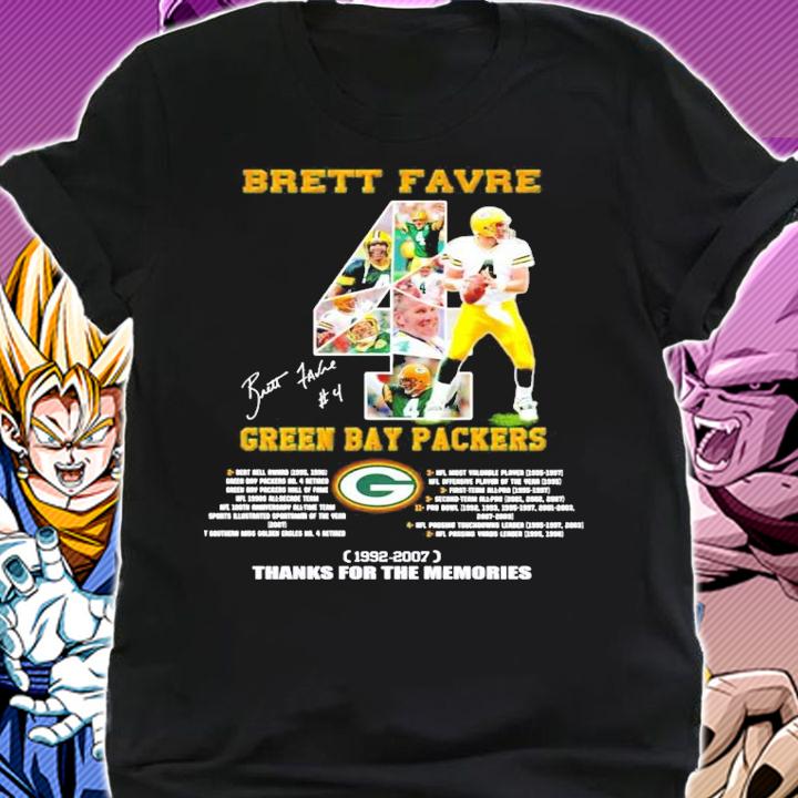 Brett Favre Green Bay Packers 1992-2007 thanks for the memories shirt shirt